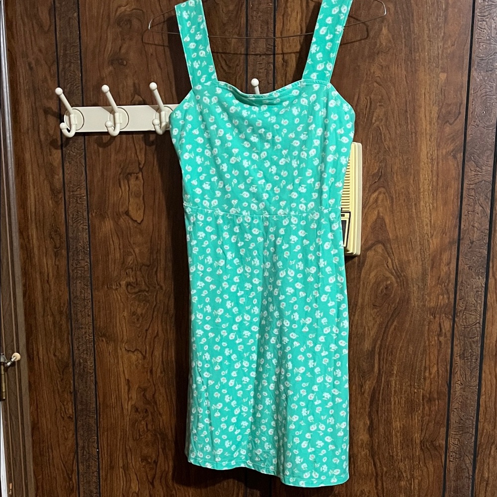 SO Teal Floral Mini Dress